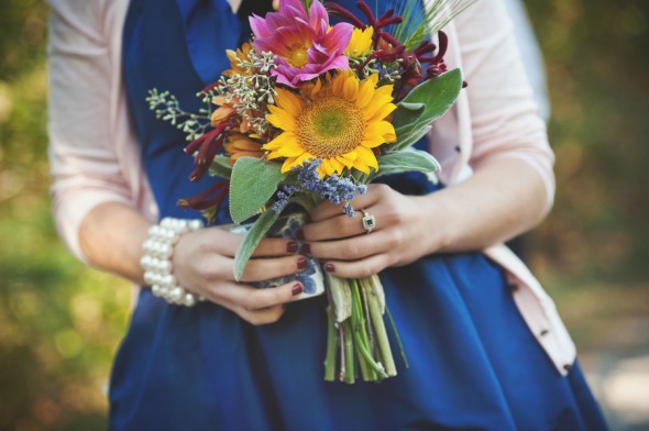 Brightly Colored Bridesmaid Bouquets