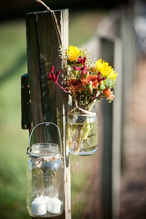 Mason Jar Wedding Flowers