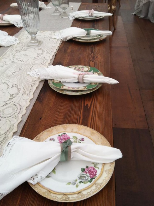 Vintage China At Wedding