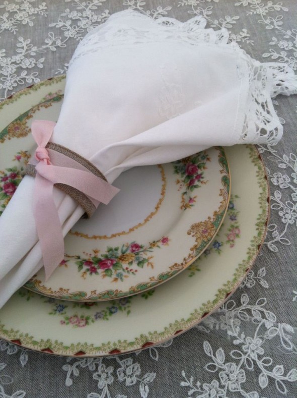 Vintage Style Place Settings For Wedding
