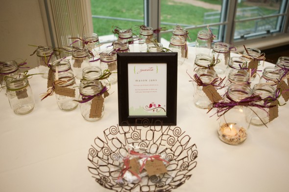 Mason Jar Wedding Escort Cards