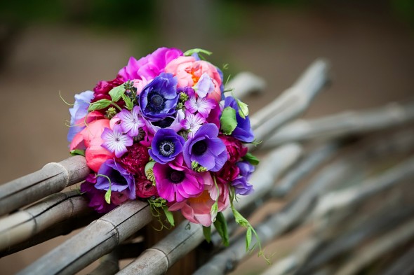 Purple And Pink Wedding Bouquet