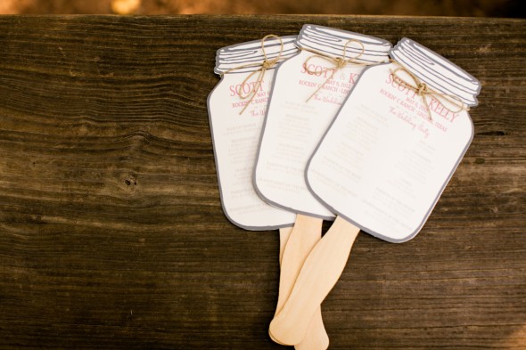 Mason Jar Wedding Programs