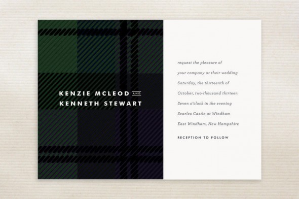 Green Plaid Wedding Invitations green-plaid-wedding-invitations