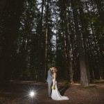 A rustic wedding at night