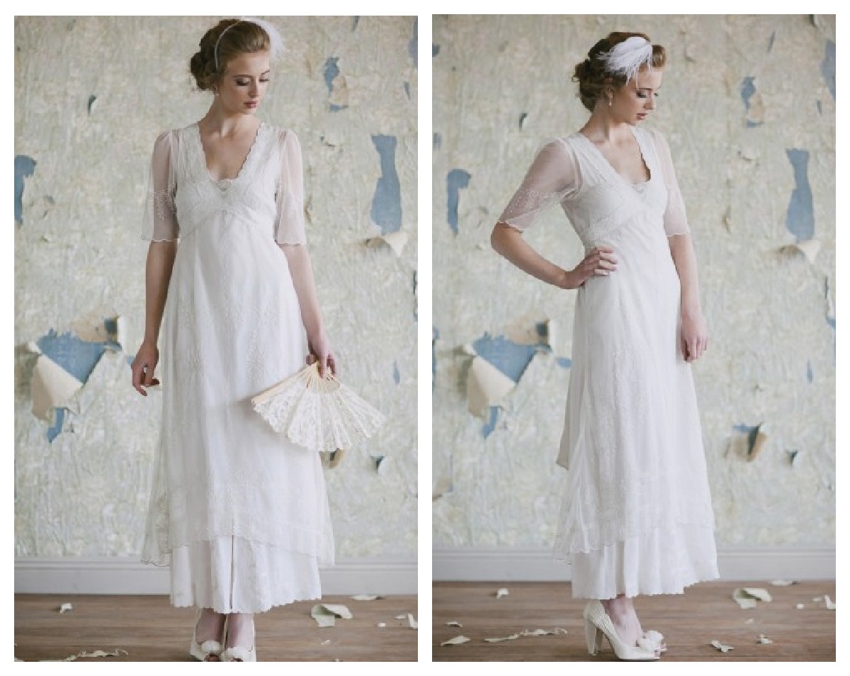 vintage inspired short wedding dresses