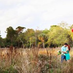 Ballons Used In An Engagement Picture