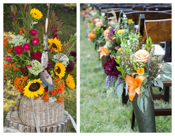 Rustic Outdoor Wedding Flowers