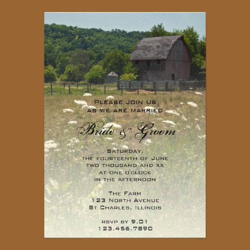 Barn Wedding Invitation