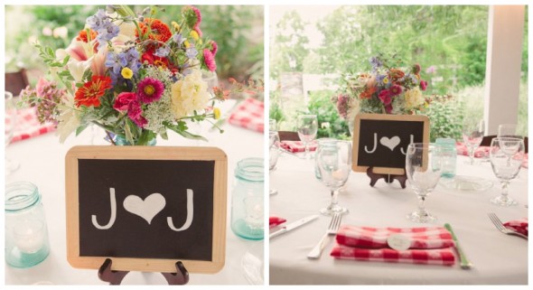 Chalkboard Wedding Centerpiece