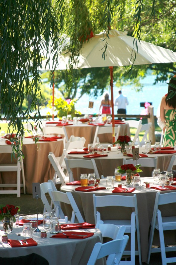 Red & White Themed Wedding Rustic Wedding Chic