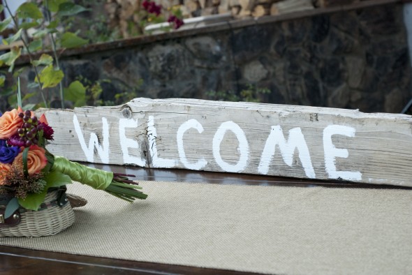 Wood Wedding Welcome Sign