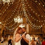 Barn Wedding WIth LIghts