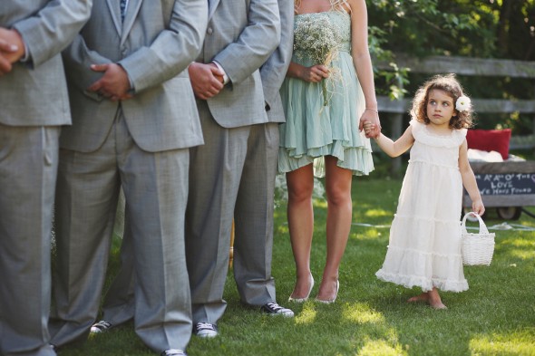 Vintage Style Wedding Flower Girl