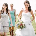 Country Wedding With Mismatched Bridesmaid Dresses