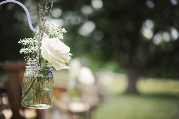 Hanging Flowers At Wedding