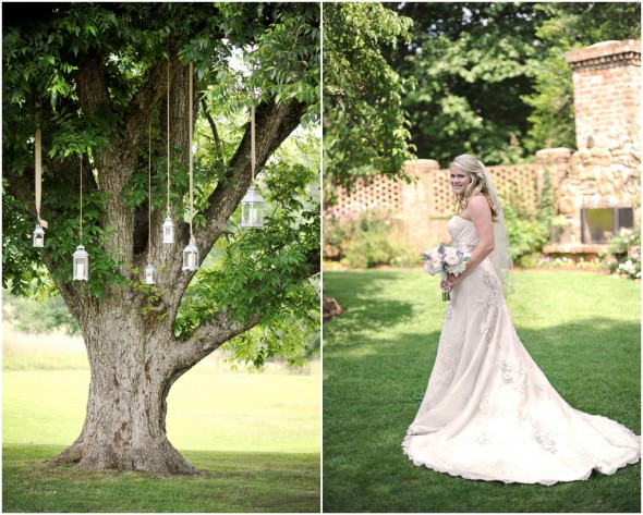 How to hang lanterns for an outdoor wedding
