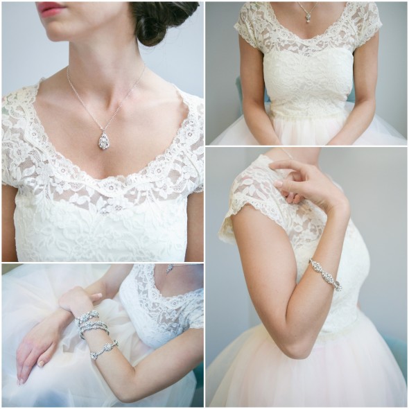 Lace Neckline Gown