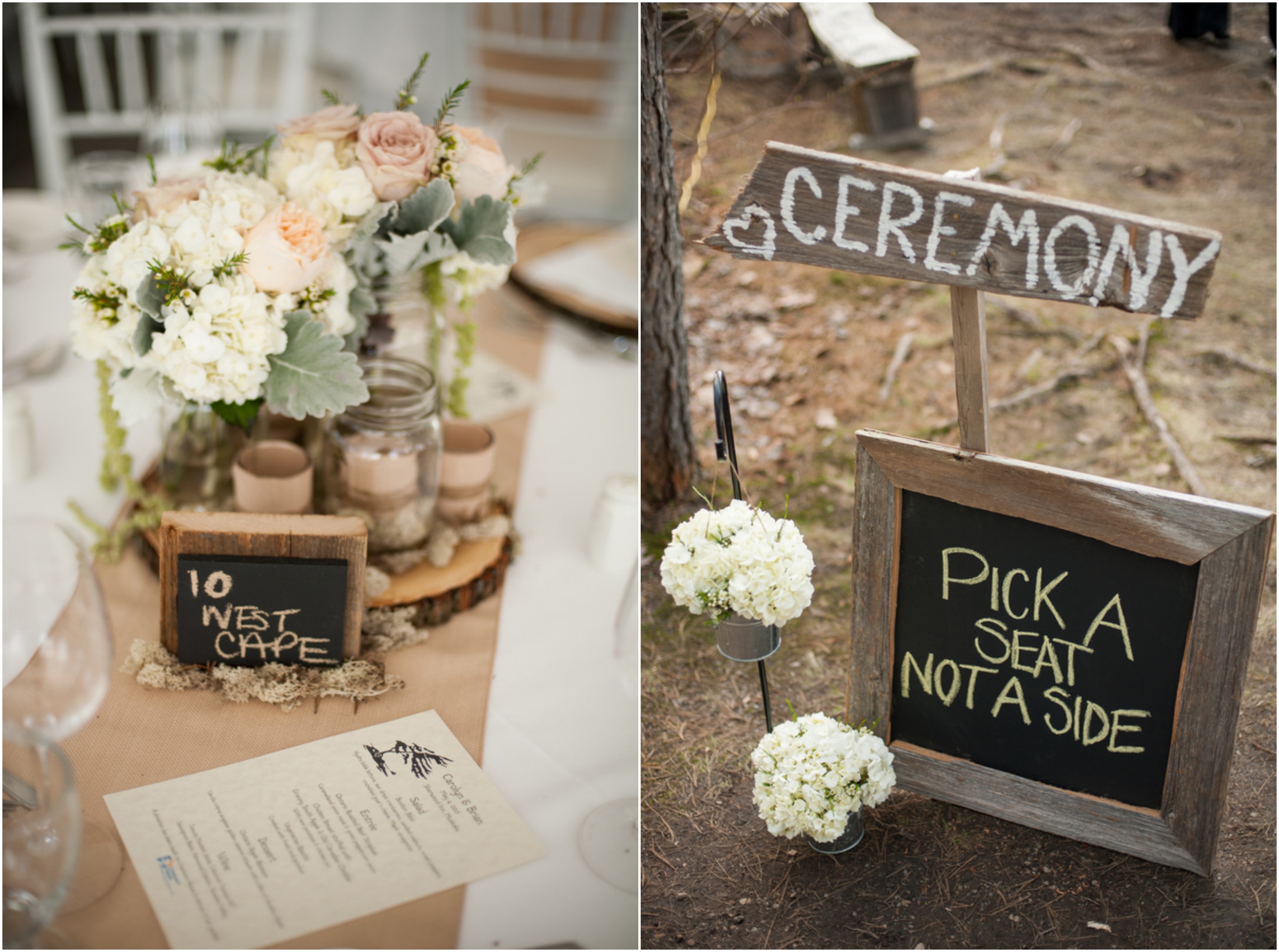 decorations for a rustic wedding