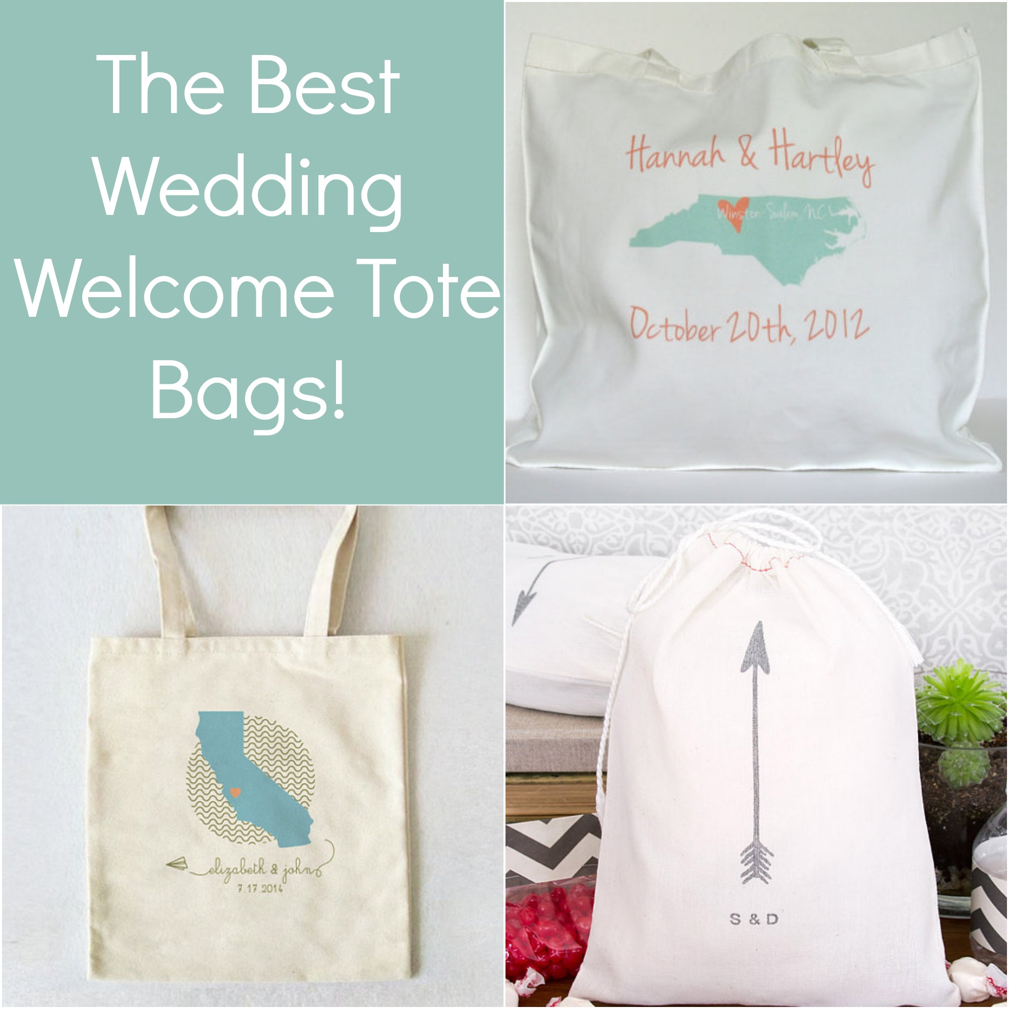 Wedding Welcome Tote Bags - Rustic Wedding Chic