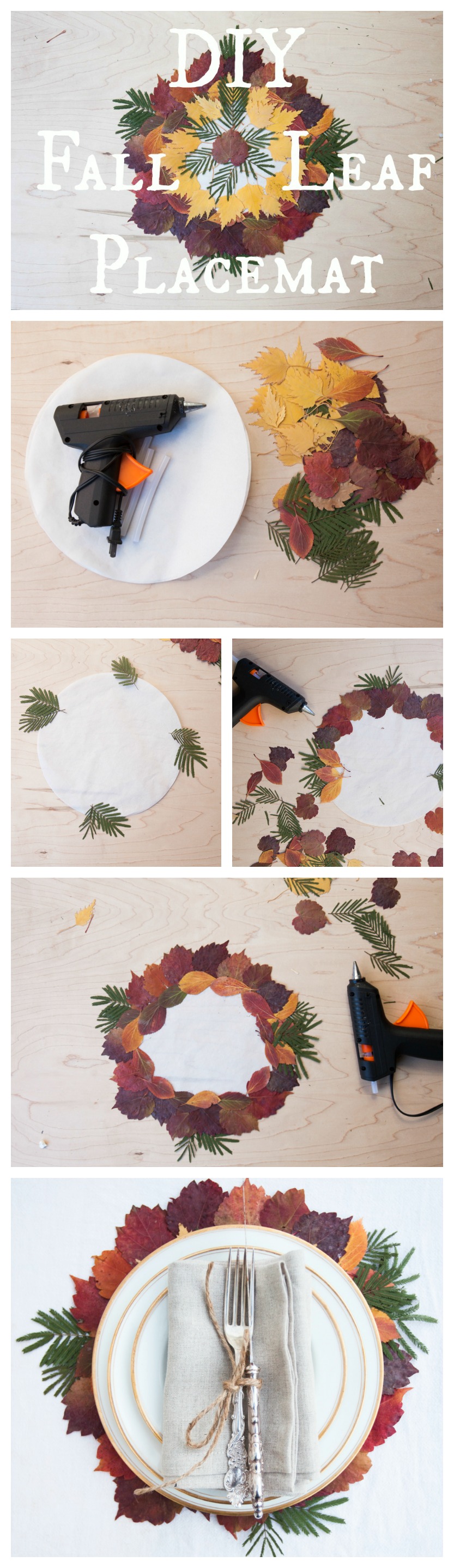 DIY Fall Leaf Place Settings Rustic Wedding Chic