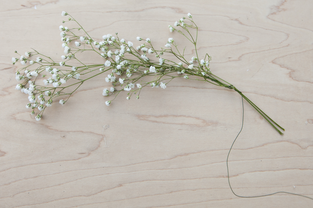 How to Make A Baby's Breath Crown Rustic Wedding Chic