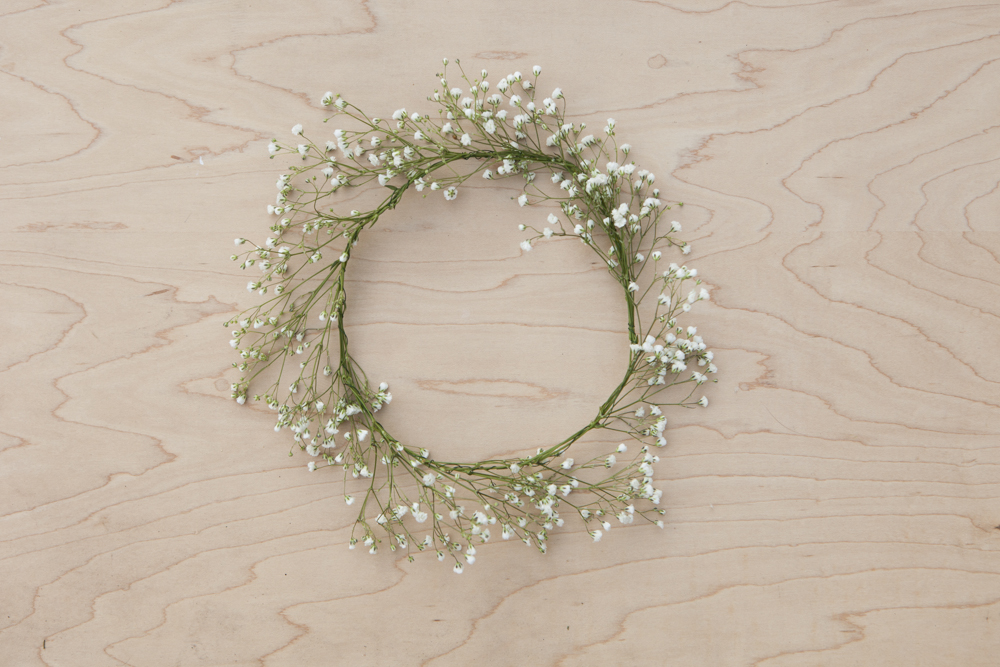 How to Make A Baby's Breath Crown Rustic Wedding Chic