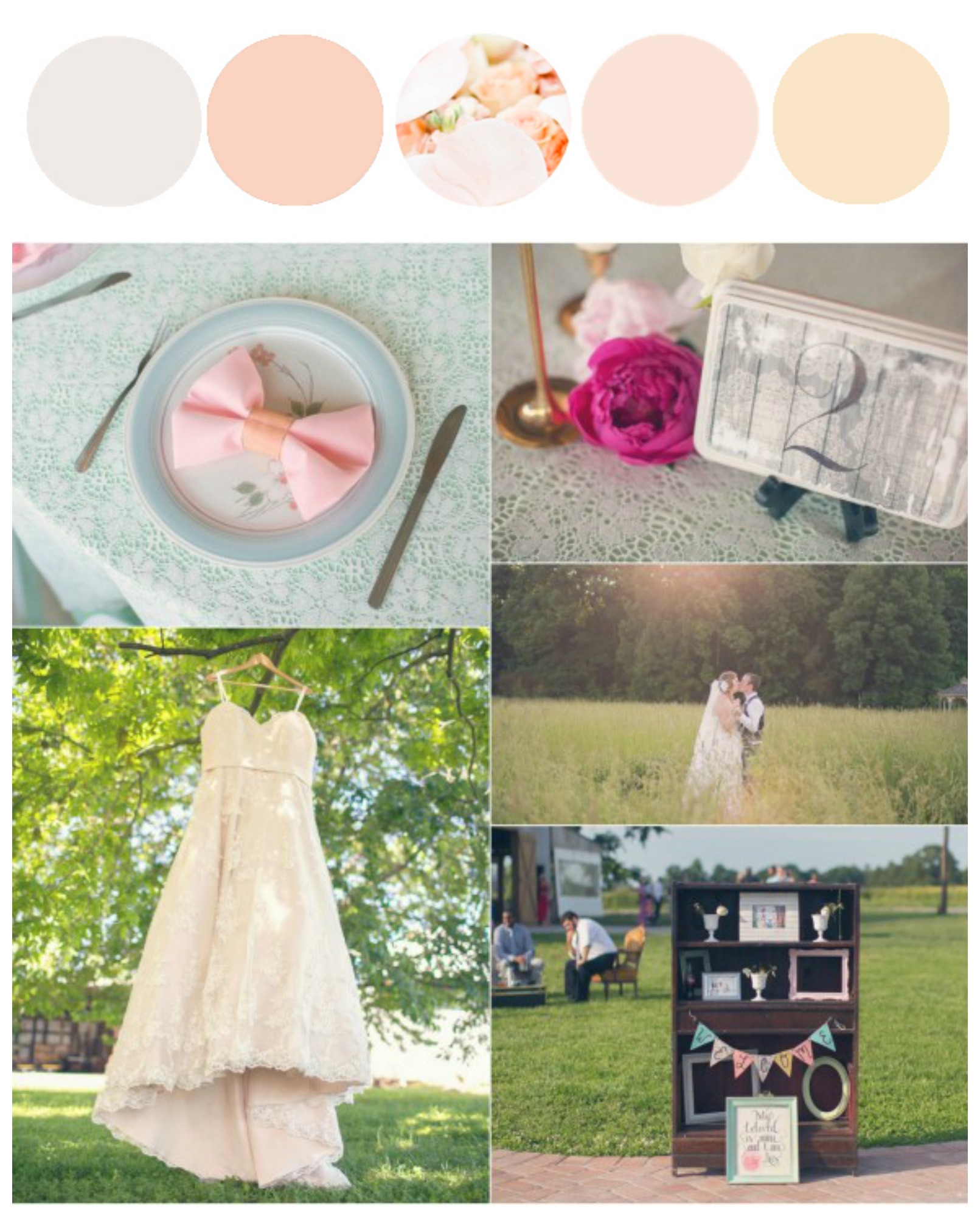 Wedding Color Inspiration Blush Tones Rustic Wedding Chic
