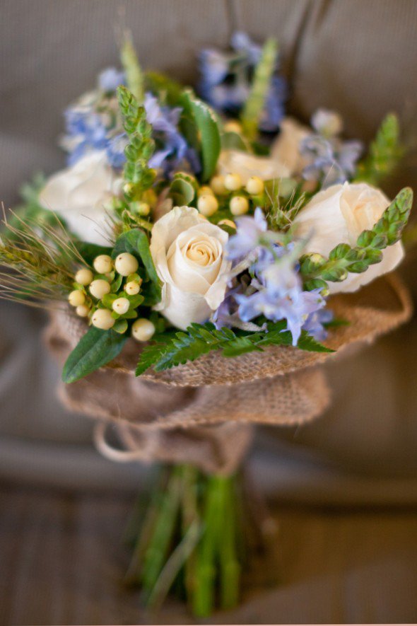 Burlap Wrapped Wedding Bouquets Rustic Wedding Chic