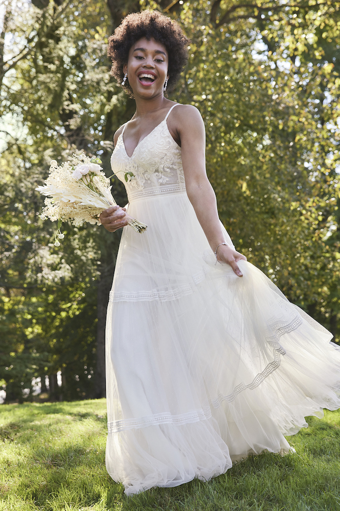 David's bridal clearance bohemian wedding dress