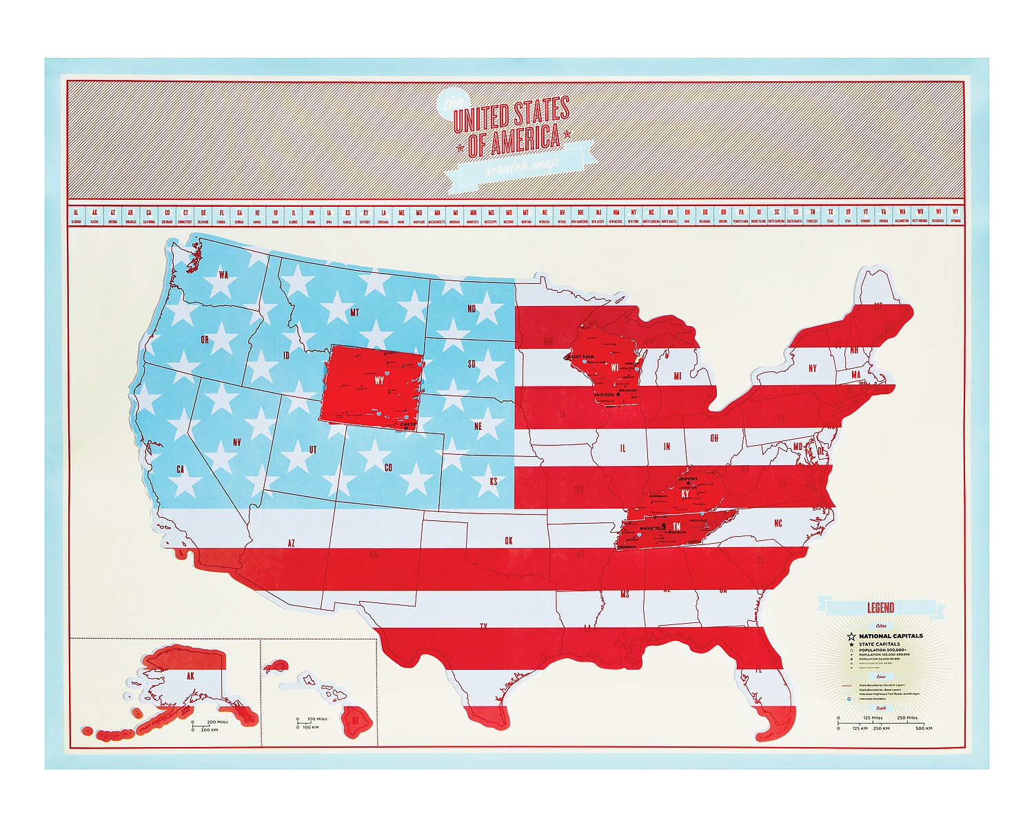 Scratch Off United States Map - United States Scratch Off Map 