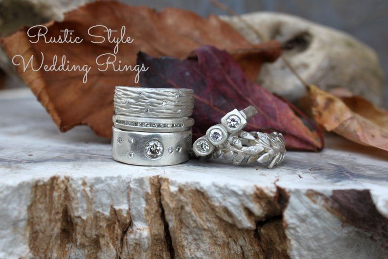 Rustic Style Wedding  Rings  By Saundra Messinger Rustic 