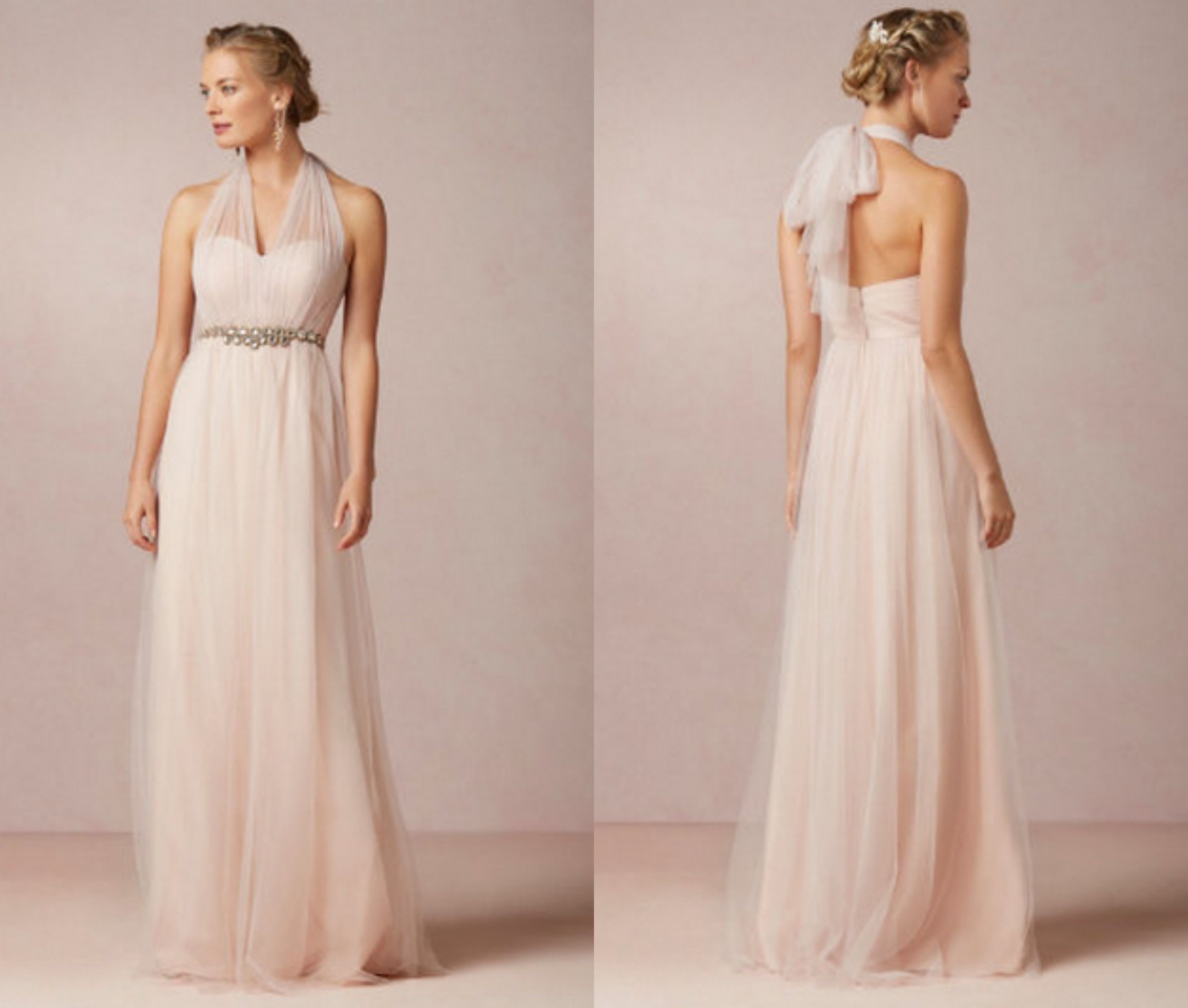 Blush Bridesmaid Dresses - Rustic Wedding Chic