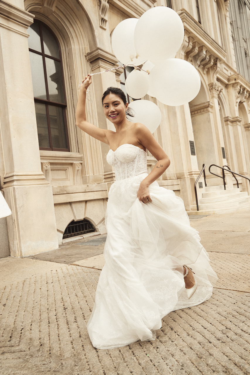 galina signature strapless draped satin mermaid wedding dress Galina Signature Sculpting Satin Strapless Mermaid Dress